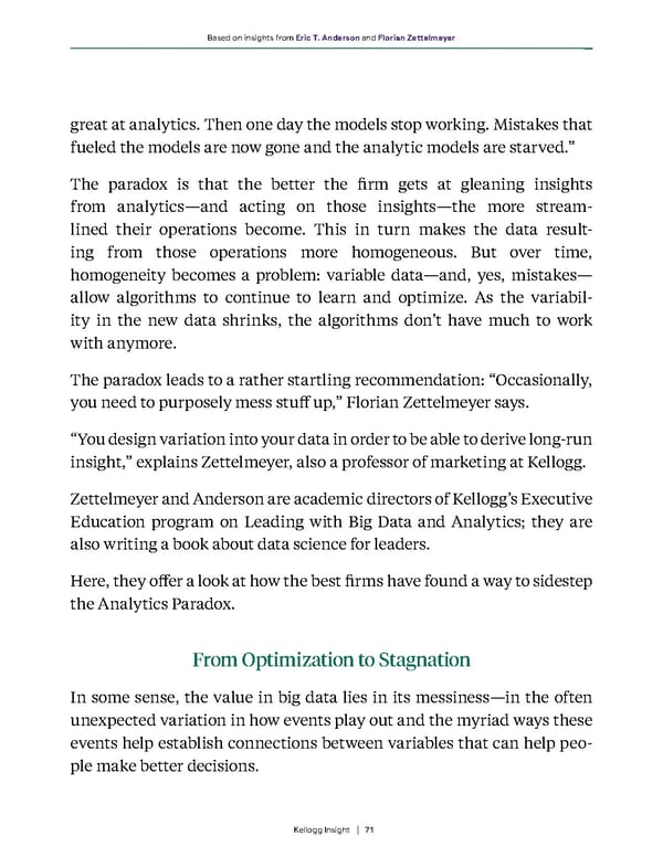 The Marketing Leader's Guide to Analytics and AI - Page 71